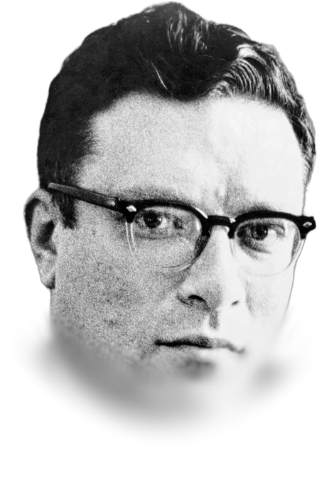 Isaac Asimov photographed in the 1950s