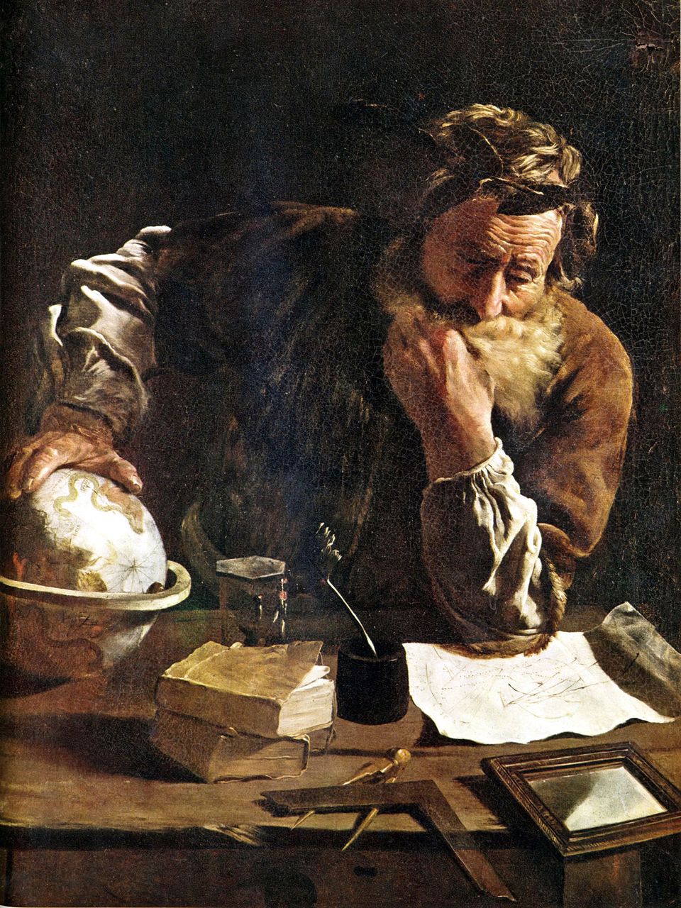 Archimedes, oil painting by Domenico Fetti, circa 1620