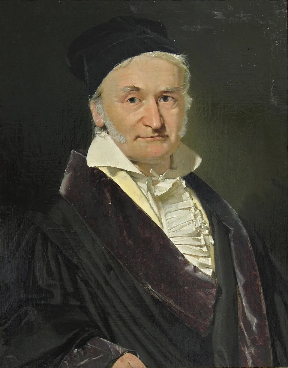 Carl Friedrich Gauss, oil portrait by Christian Albrecht Jensen, 1840