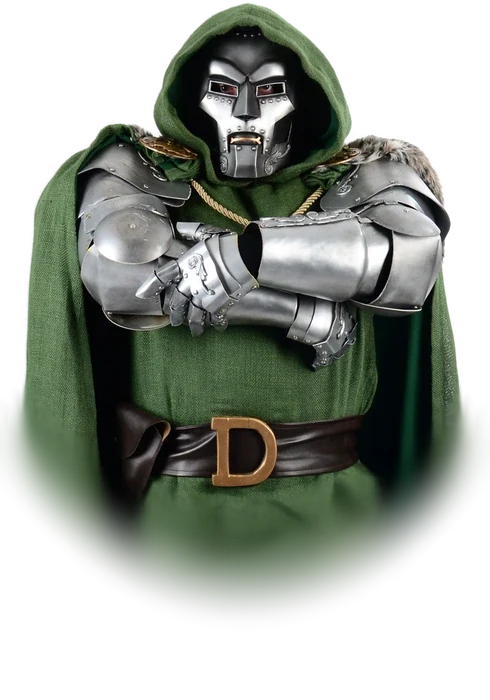 A cosplayer dressed as Doctor Doom from Marvel Comics, photographed in July 2013