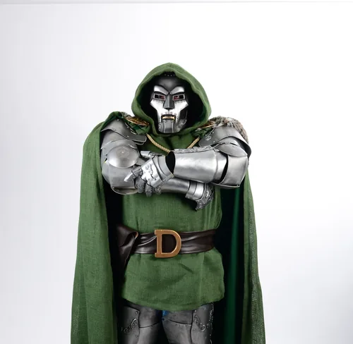 A cosplayer dressed as Doctor Doom from Marvel Comics, photographed in July 2013