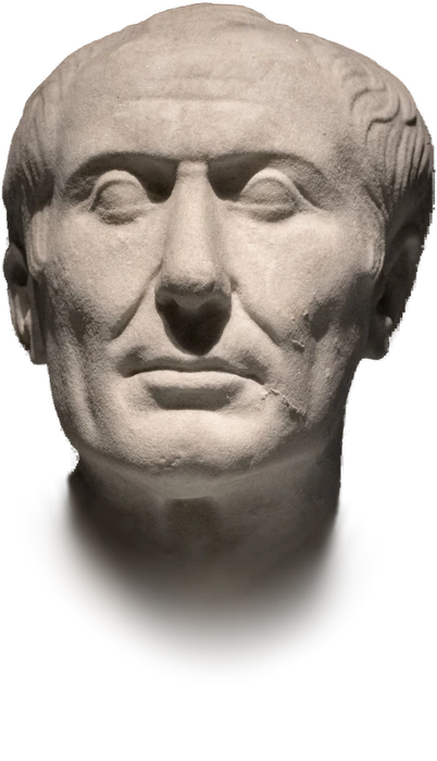 Marble bust portrait of Julius Caesar