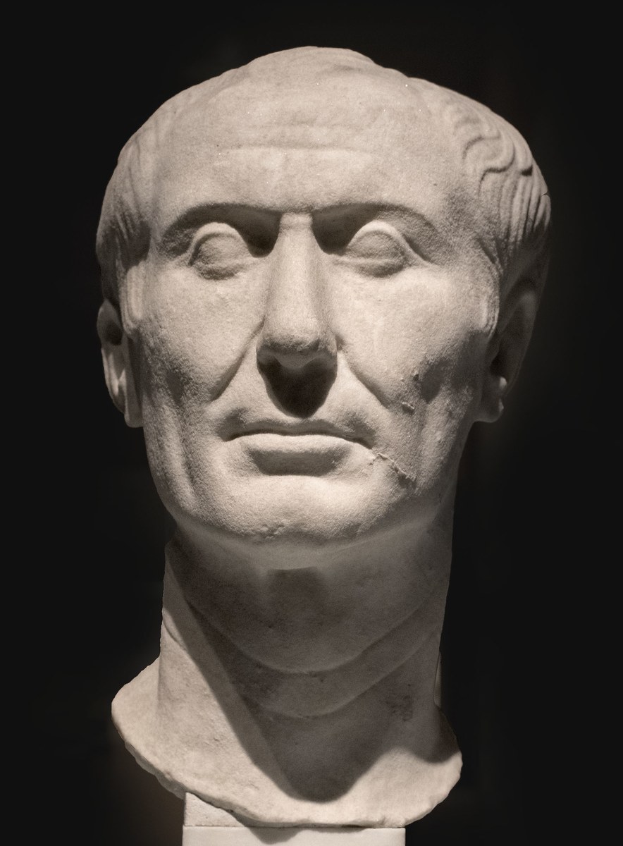 Marble bust portrait of Julius Caesar