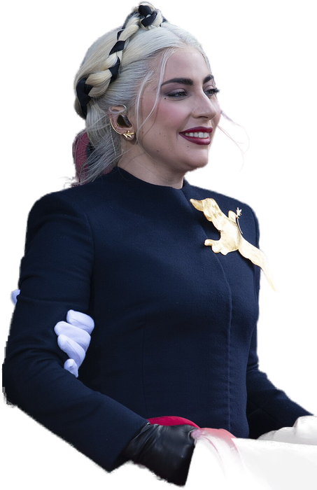 Lady Gaga performing at Joe Biden’s 2021 presidential inauguration