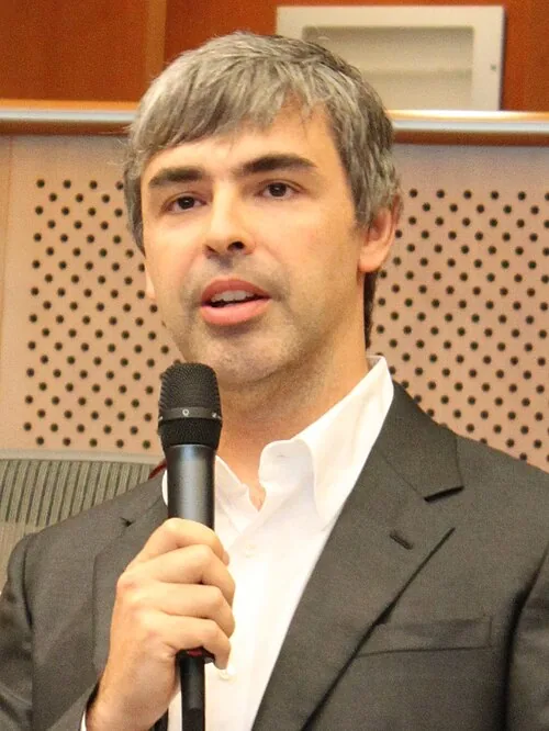 Larry Page speaking at the European Parliament, 2009