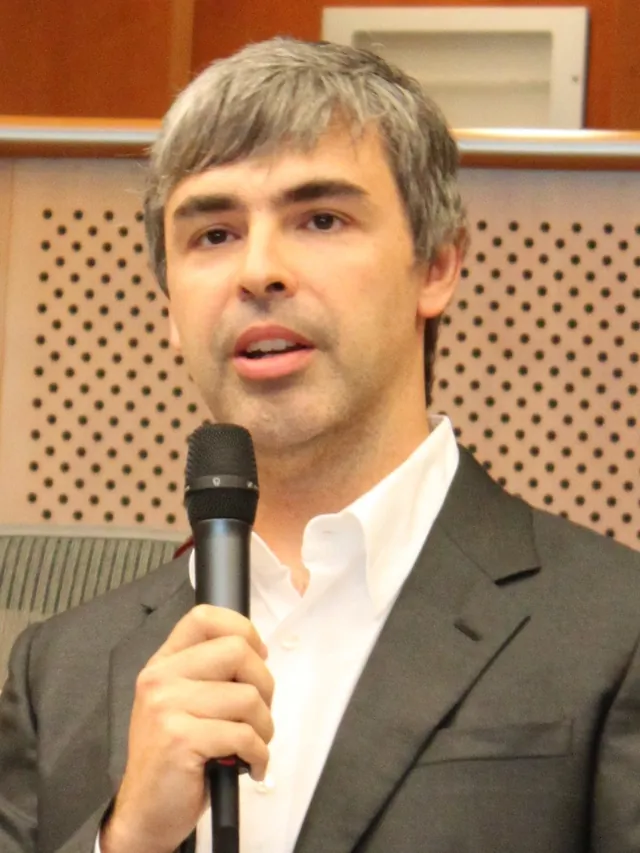 Larry Page speaking at the European Parliament, 2009