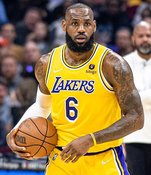 LeBron James playing for the Los Angeles Lakers