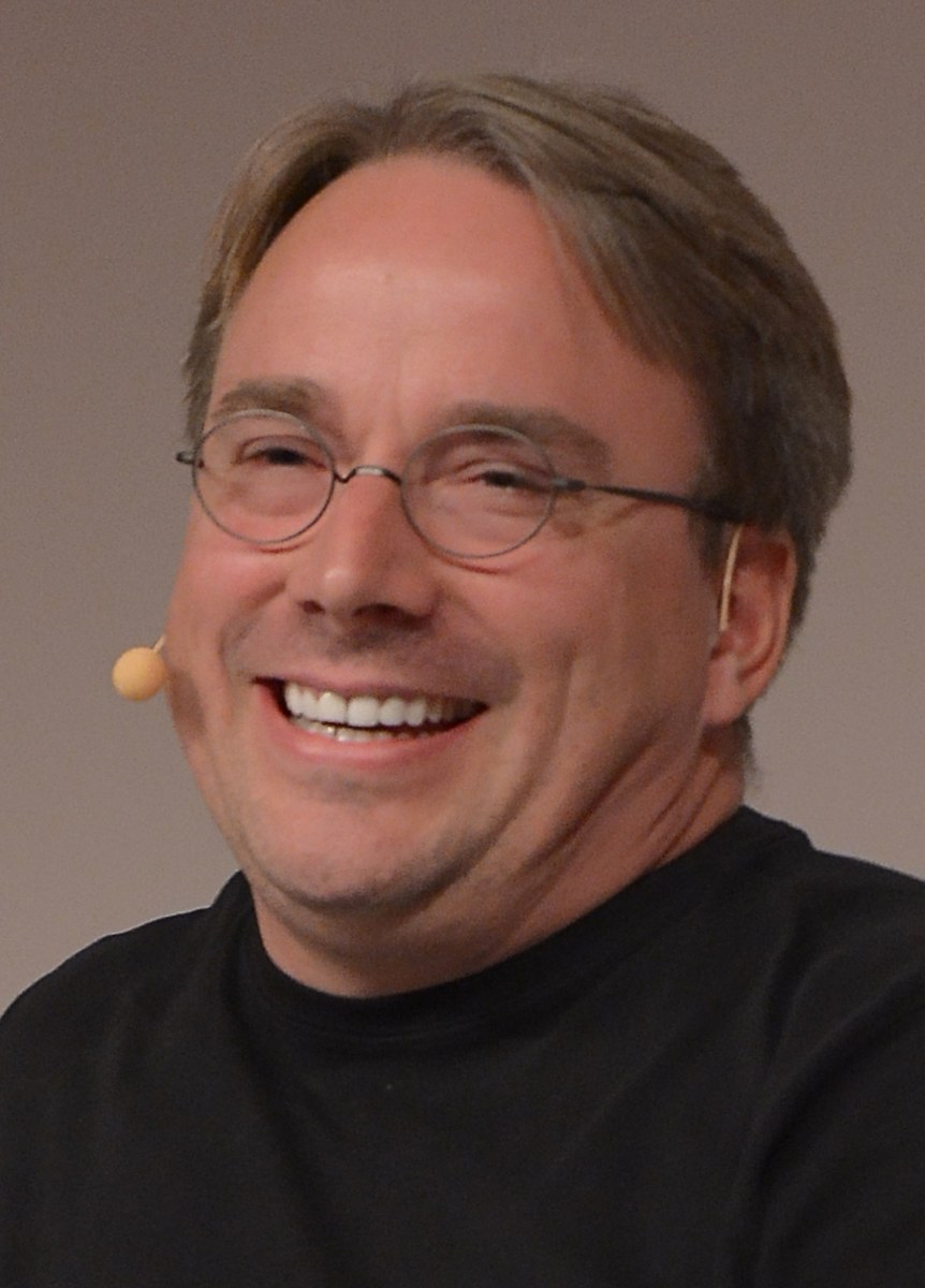 Linus Torvalds speaking at LinuxCon Europe, October 2014
