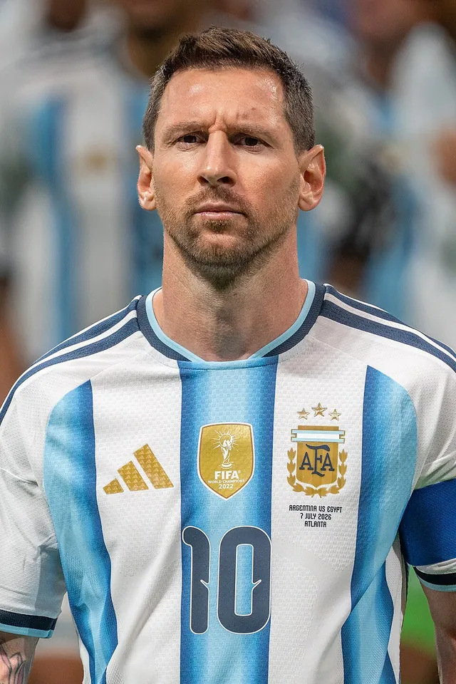 Lionel Messi playing for Argentina against Egypt, July 2026