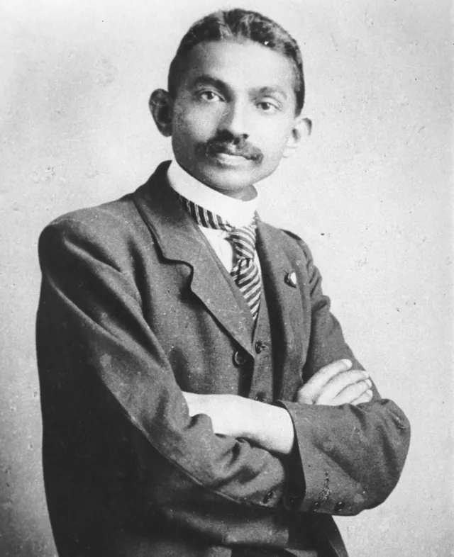 Mohandas K. Gandhi as a young lawyer in South Africa, 1906