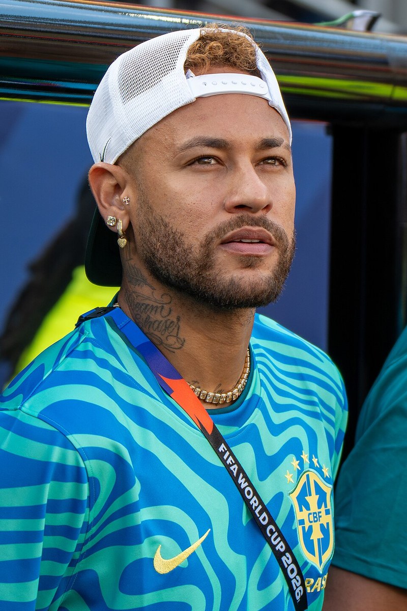 Neymar with the Brazil national team before a friendly against Morocco, June 2026