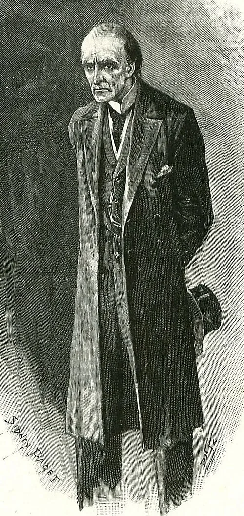 Professor Moriarty, illustration by Sidney Paget