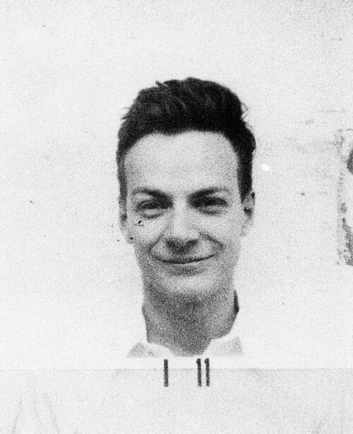 Richard Feynman’s Los Alamos National Laboratory identification badge photograph, taken during the Second World War