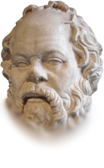 Marble portrait bust of Socrates, a Roman copy held in the Louvre