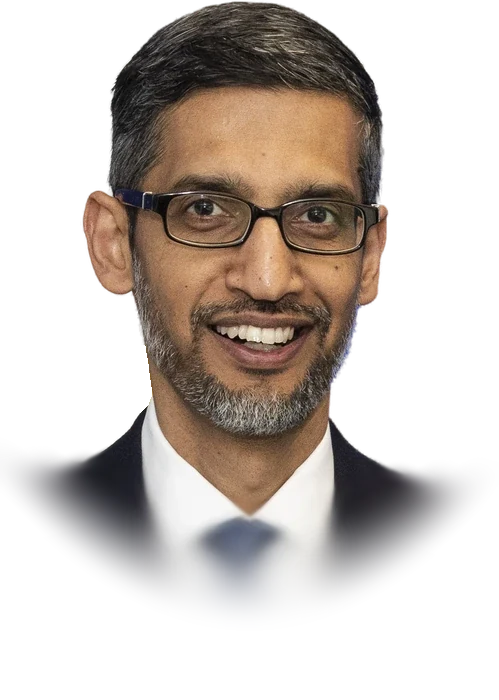 Sundar Pichai, chief executive of Google, photographed by the European Commission in May 2023