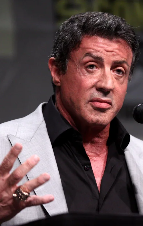 Sylvester Stallone speaking at the 2012 San Diego Comic-Con
