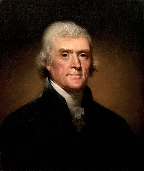 Thomas Jefferson, painted by Rembrandt Peale in 1800