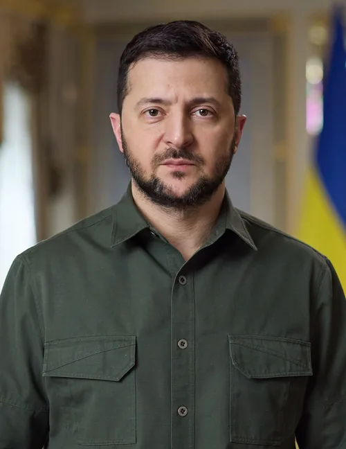 Official portrait of Ukrainian President Volodymyr Zelensky, 2022