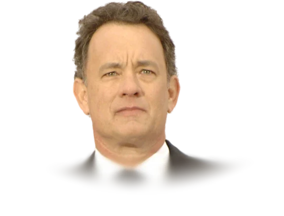 Tom Hanks, the actor who played Forrest Gump in the 1994 film, in a dark suit and a patterned tie in January 2009