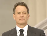 Tom Hanks, the actor who played Forrest Gump in the 1994 film, in a dark suit and a patterned tie in January 2009