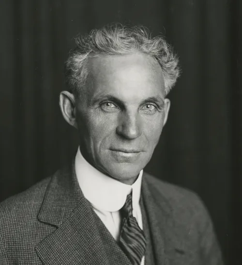 Henry Ford in a half-length studio portrait taken in 1915