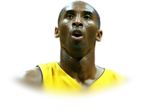 Kobe Bryant in a gold Los Angeles Lakers jersey looking upward before a free throw in an October 2005 pre-season game