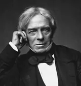 Michael Faraday seated, in a photograph from the 1850s