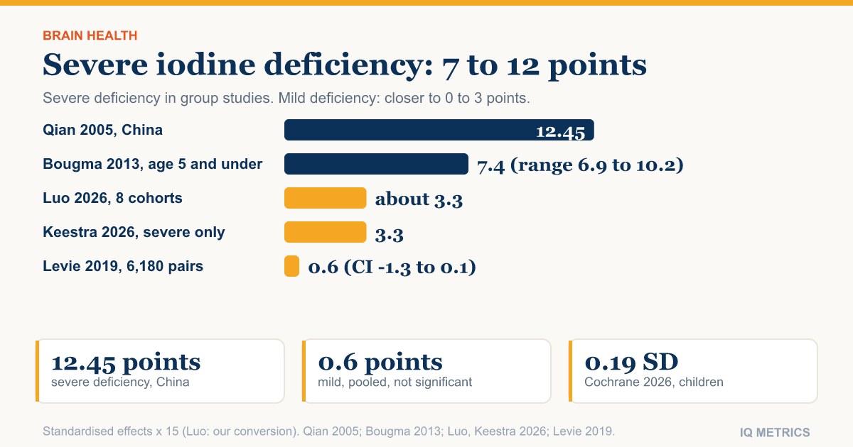 Does Iodine Deficiency Lower IQ? What Trials and Cohorts Show